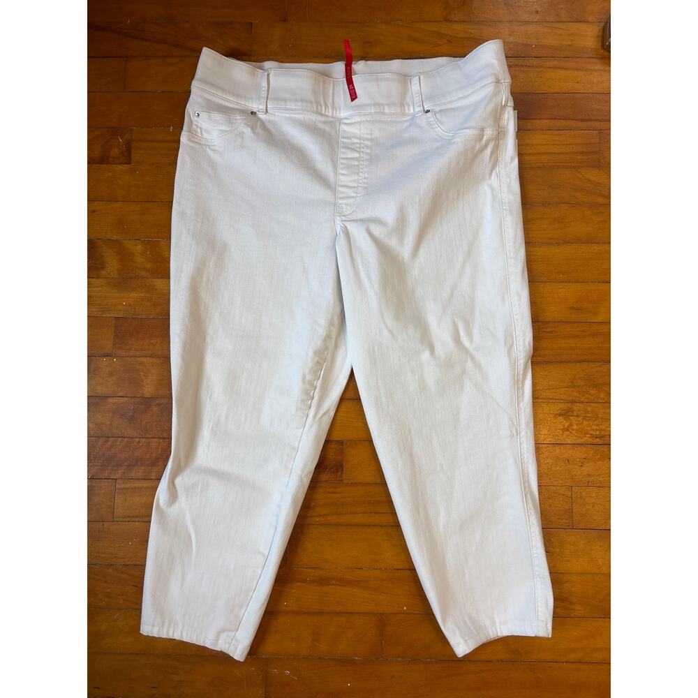 Spanx White Stretch Capri Pants Women's Size 2x/2TG  22" Inseam